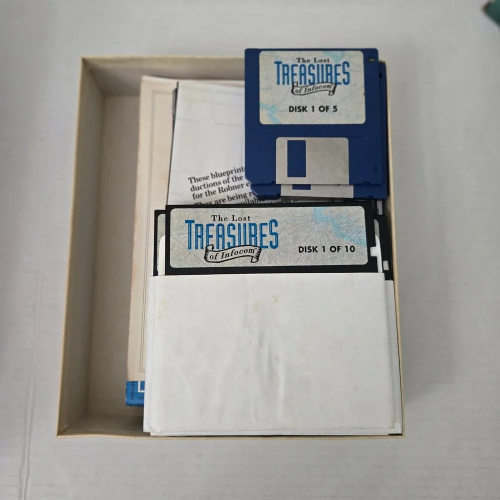 VTG 1991 The Lost Treasures of Infocom PC Big Box 3.5 5.25 Complete Maps Zork